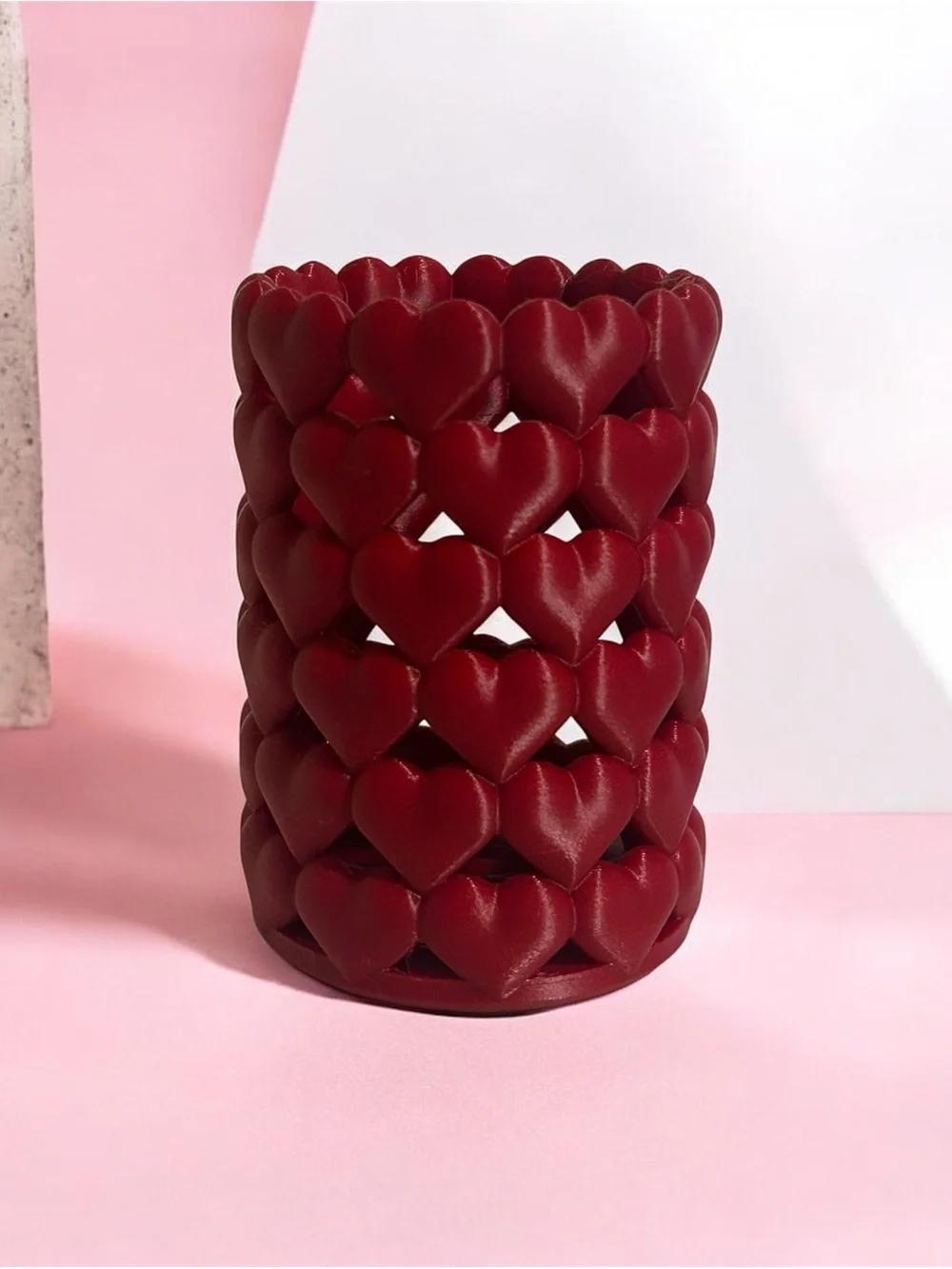 Red Heart Makeup Brush Holder - Women Makeup Brushes & Tools